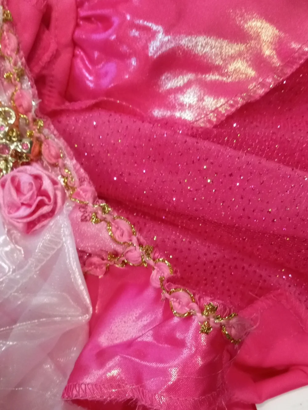 Disney Sleeping Beauty Pink and Gold Princess Dress Costume - Picture 12 of 16
